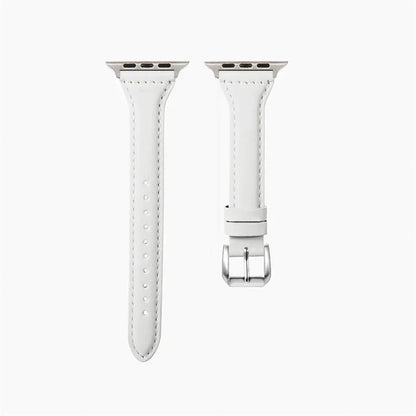 Slim leather strap for Apple Watch band 49mm series 7 8 9 41mm/45mm 38mm/42mm Wrist bracelet iWatch SE 6 5 4 3 40mm/44mm ultra-2
